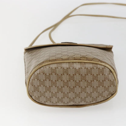 Celine Vintage Macadam Shoulder Bag Canvas, BEIGE, CANVAS, Shoulder bag