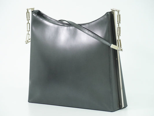 Salvatore Ferragamo Shoulder Bag Leather, BLACK, LEATHER, Shoulder bag