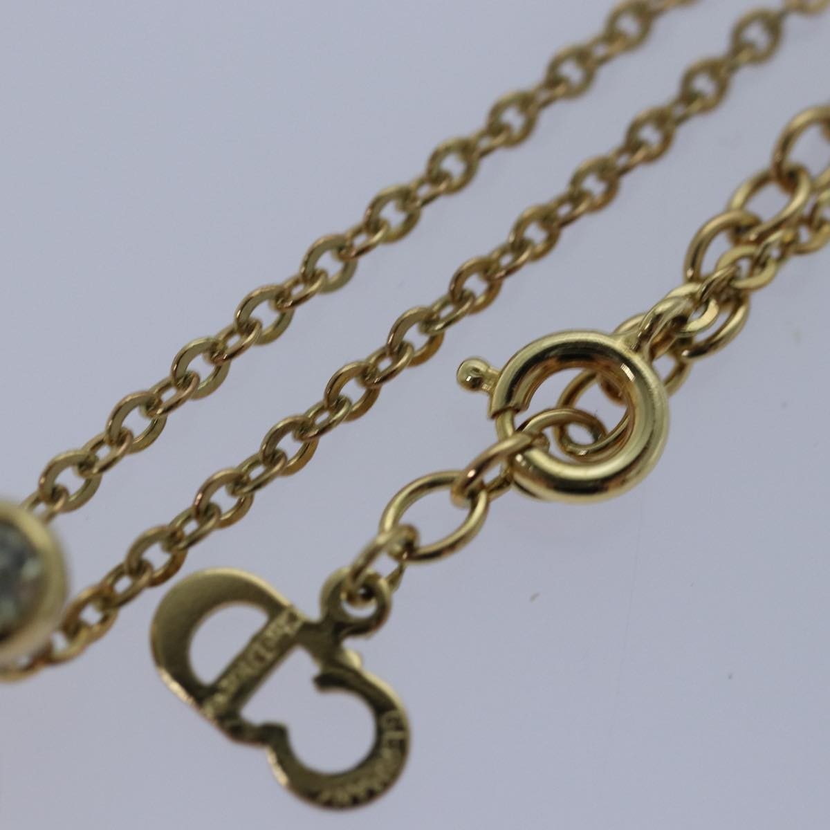 Christian Dior CD Pendant Necklace Gold-plated, GOLD, METAL, Necklace