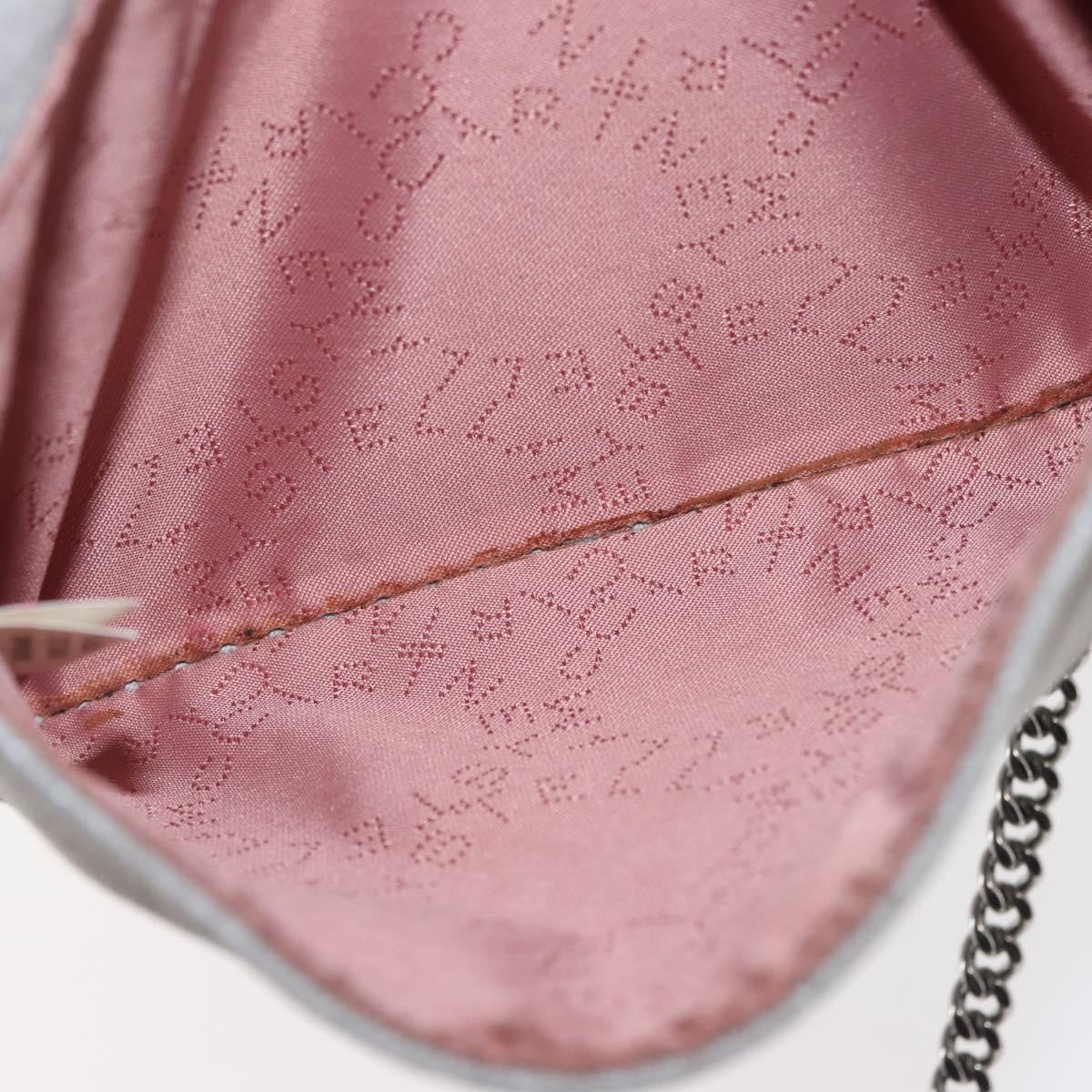 Stella McCartney Falabella Fold Over Flap Crossbody Bag Shaggy Deer, GRAY, SUEDE, Crossbody bag