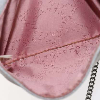 Stella McCartney Falabella Fold Over Flap Crossbody Bag Shaggy Deer, GRAY, SUEDE, Crossbody bag