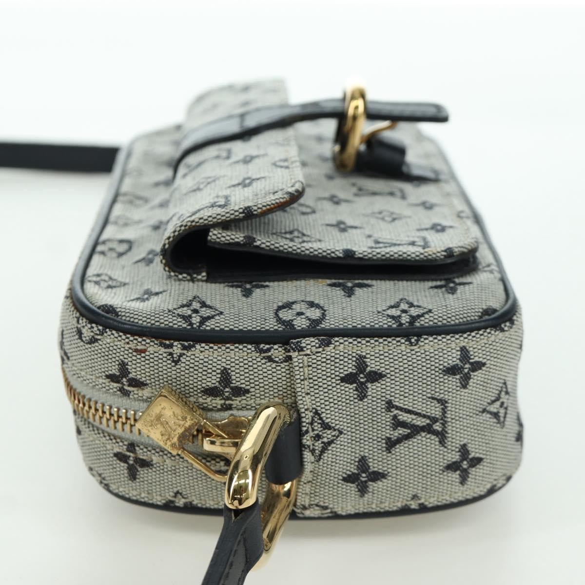 Louis Vuitton Juliette Crossbody Bag Mini Lin, BLUE, CANVAS, Shoulder bag