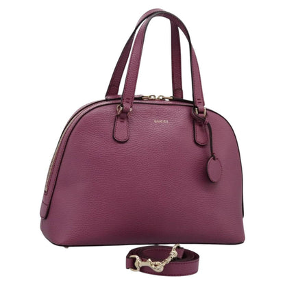 Gucci Lady Dollar Dome Satchel Leather, PINK, LEATHER, Handbag