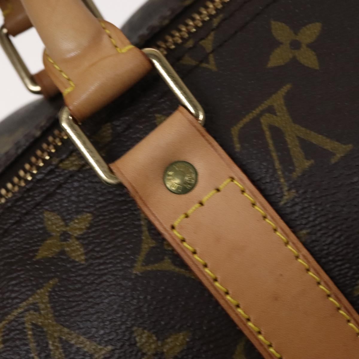 Louis Vuitton Keepall Bag Monogram Canvas, BROWN, CANVAS, Travel bag