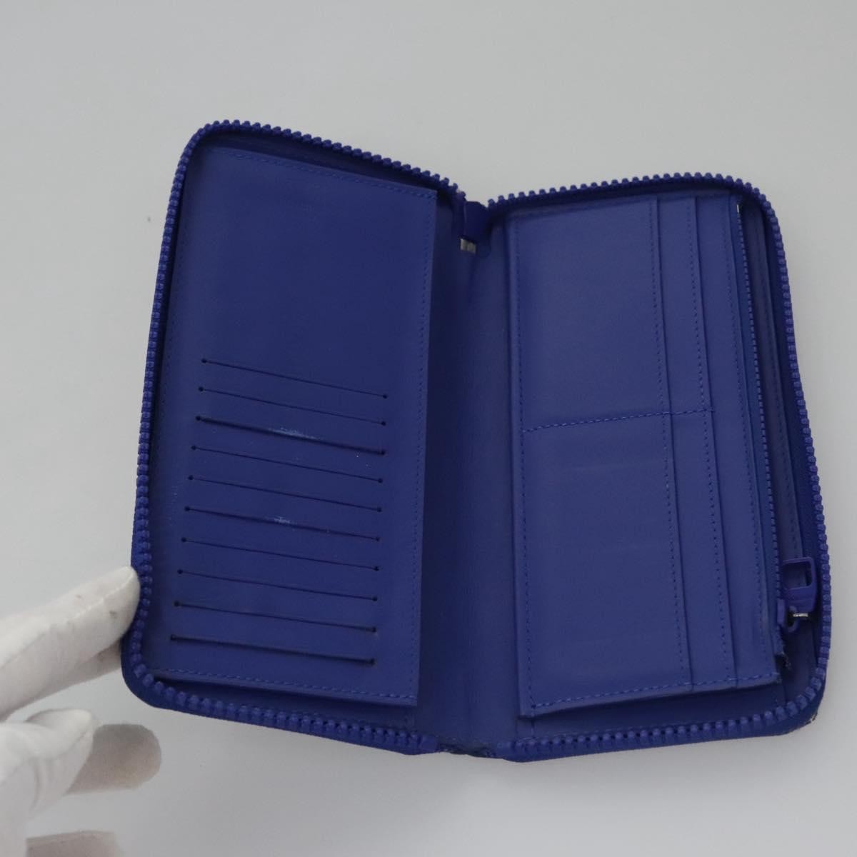 Louis Vuitton Zippy Wallet NM Taurillon Leather, Blue, Canvas, Wallet
