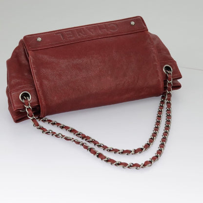 Chanel Lax Accordion Camera Bag Leather, RED, LEATHER, Shoulder bag