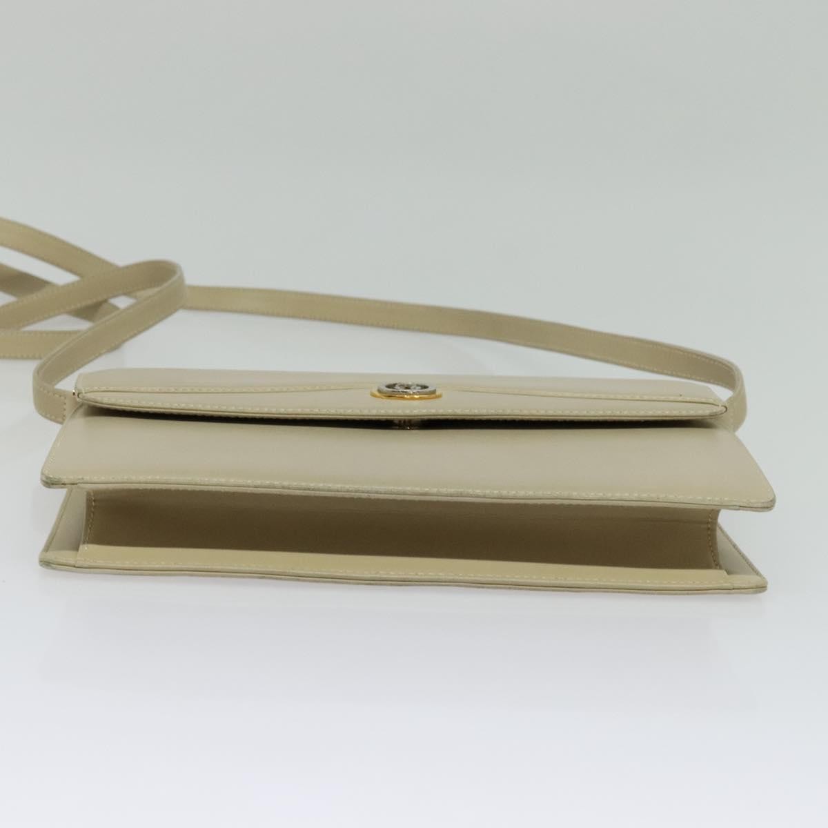 Gucci Vintage Interlocking G Flap Shoulder Bag Leather, BEIGE, LEATHER, Shoulder bag