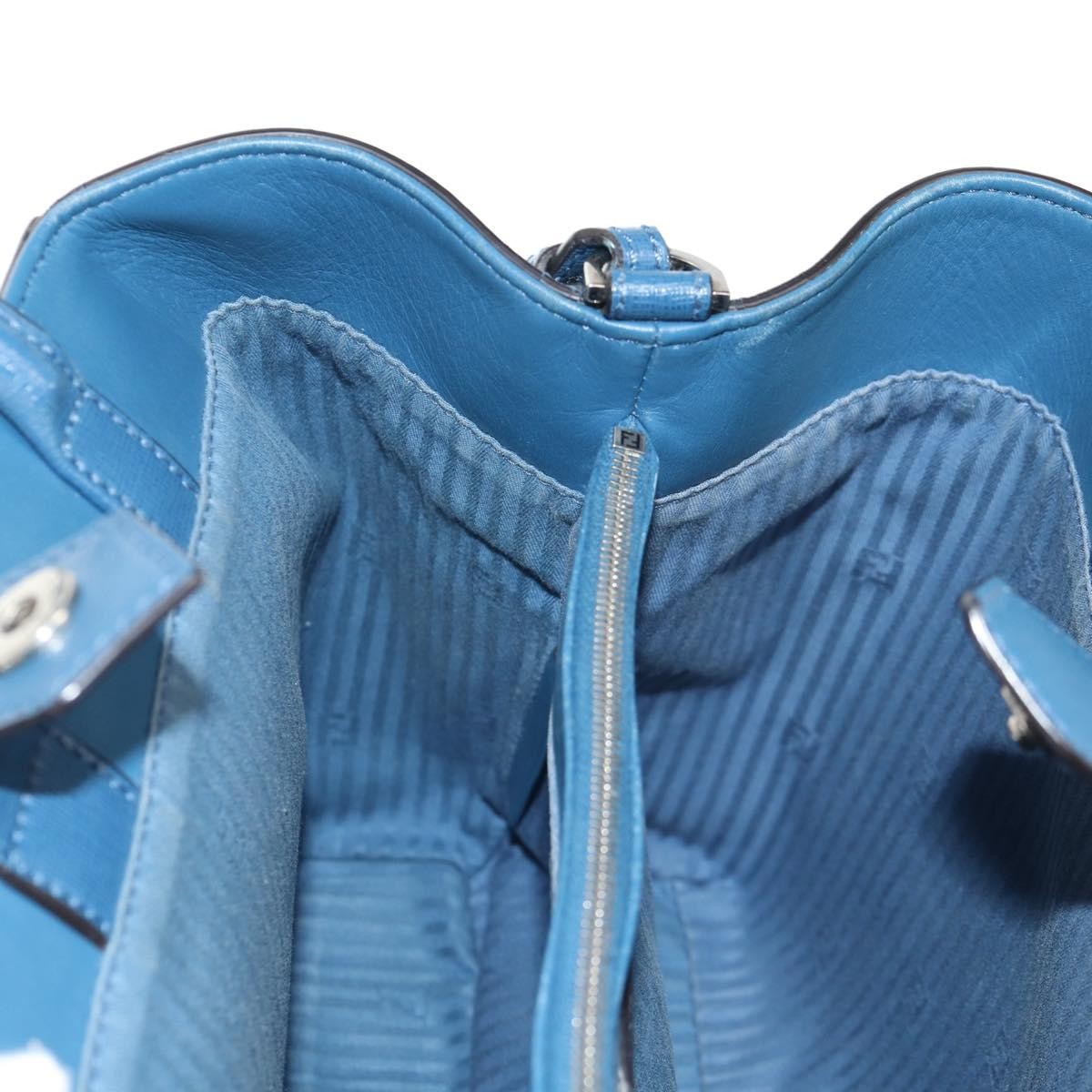 Fendi 2Jours Bag Leather, BLUE, LEATHER, Handbag