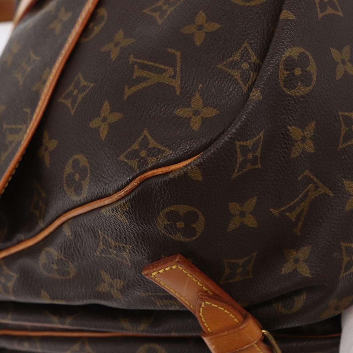 Louis Vuitton Saumur Handbag Monogram Canvas, BROWN, CANVAS, Shoulder bag