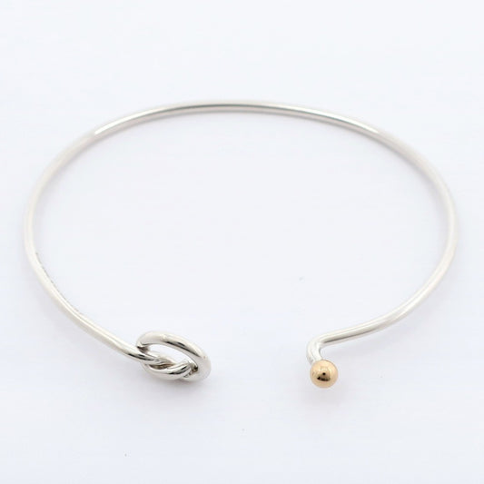 Tiffany & Co. Love Knot Bracelet Sterling Silver and 18K Yellow Gold, SILVER, SILVER, Bracelet