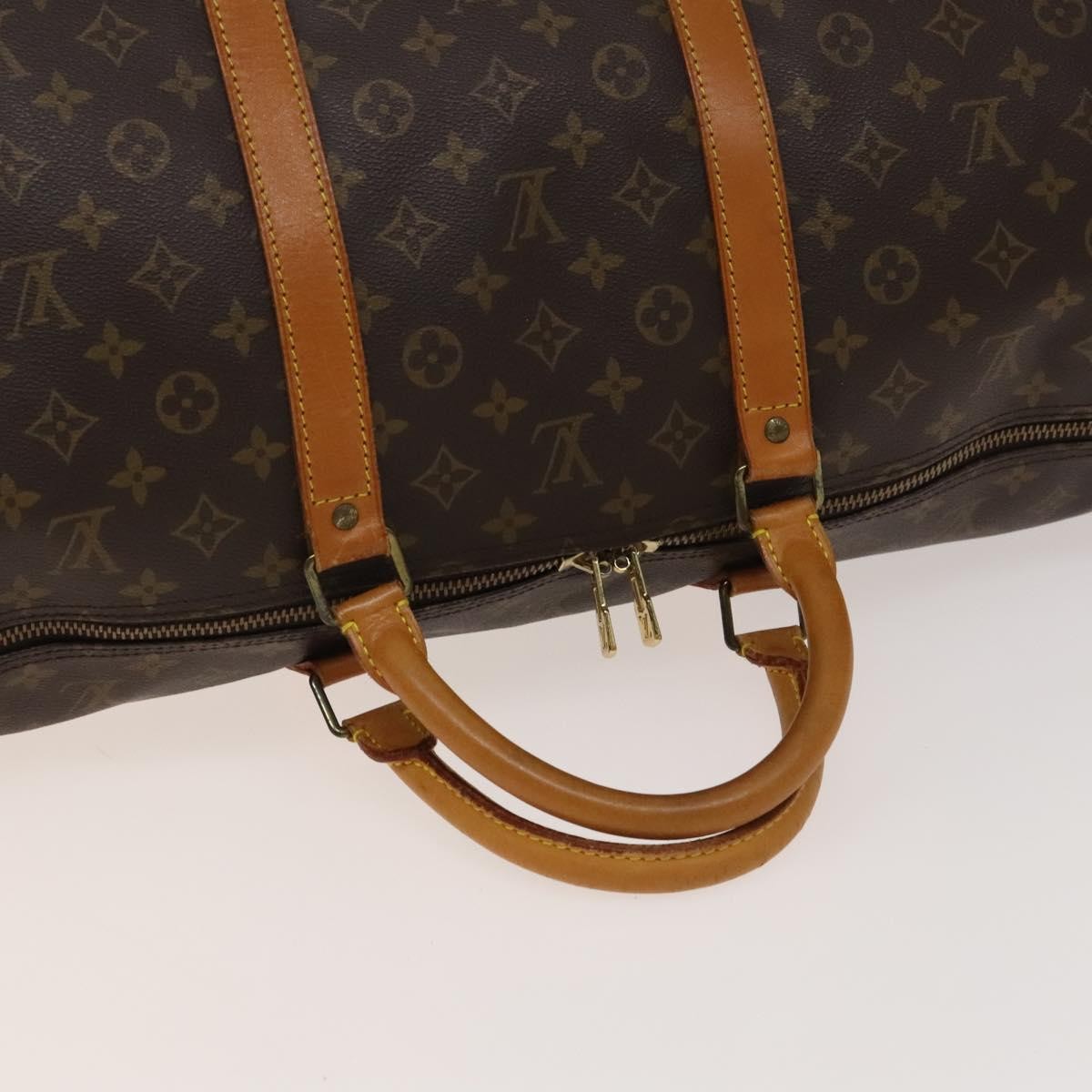 Louis Vuitton Keepall Bandouliere Bag Monogram Canvas, BROWN, CANVAS, Travel bag