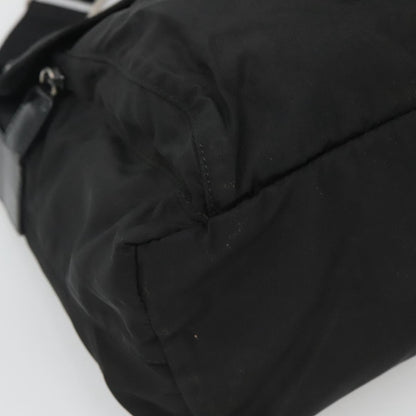 Prada Buckle Messenger Bag Tessuto, BLACK, NYLON, Shoulder bag