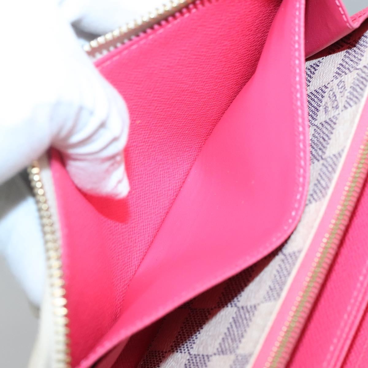 Louis Vuitton Porte-Monnaie Zippy Wallet Damier Azur Vivienne, WHITE, CANVAS, Wallets