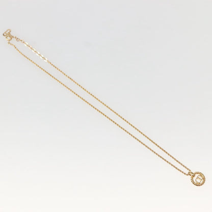 Christian Dior CD Pendant Necklace Metal, GOLD, METAL, Necklace