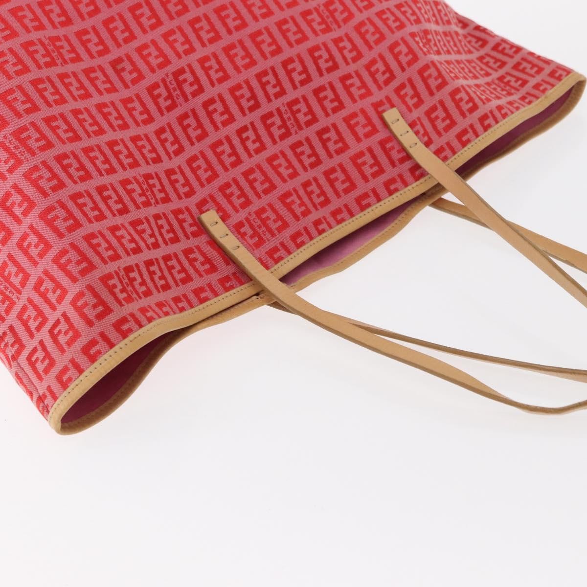 Fendi Roll Tote Zucchino Canvas, RED, CANVAS, Tote bag