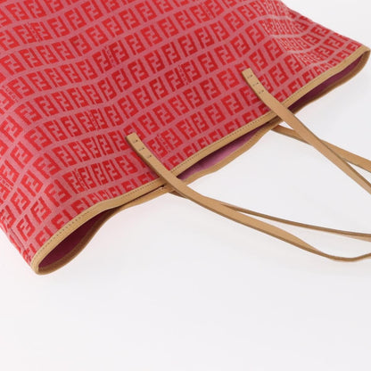 Fendi Roll Tote Zucchino Canvas, RED, CANVAS, Tote bag