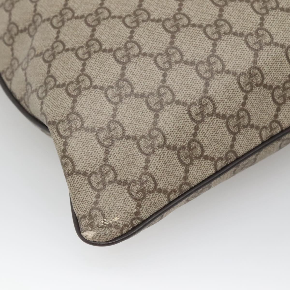 Gucci Zip Top Messenger Bag GG Coated Canvas, BEIGE, CANVAS, Shoulder bag