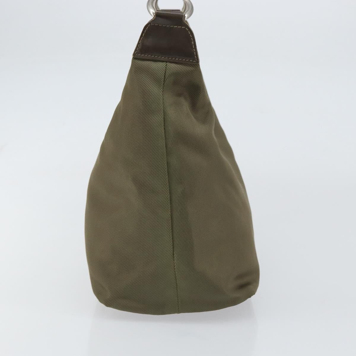 Gucci Vintage Bamboo Shoulder Bag Nylon, KHAKI, NYLON, Shoulder bag
