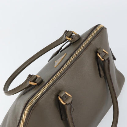 Prada Promenade Bag Saffiano Leather, BROWN, LEATHER, Handbag