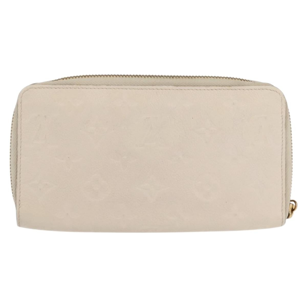 Louis Vuitton Zippy Wallet NM Leather Empreinte, WHITE, LEATHER, Wallets