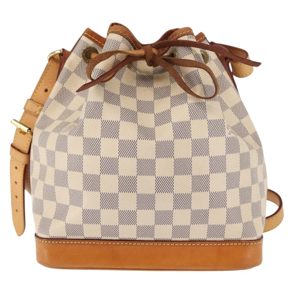 Louis Vuitton Noe Handbag Damier, WHITE, CANVAS, Handbag