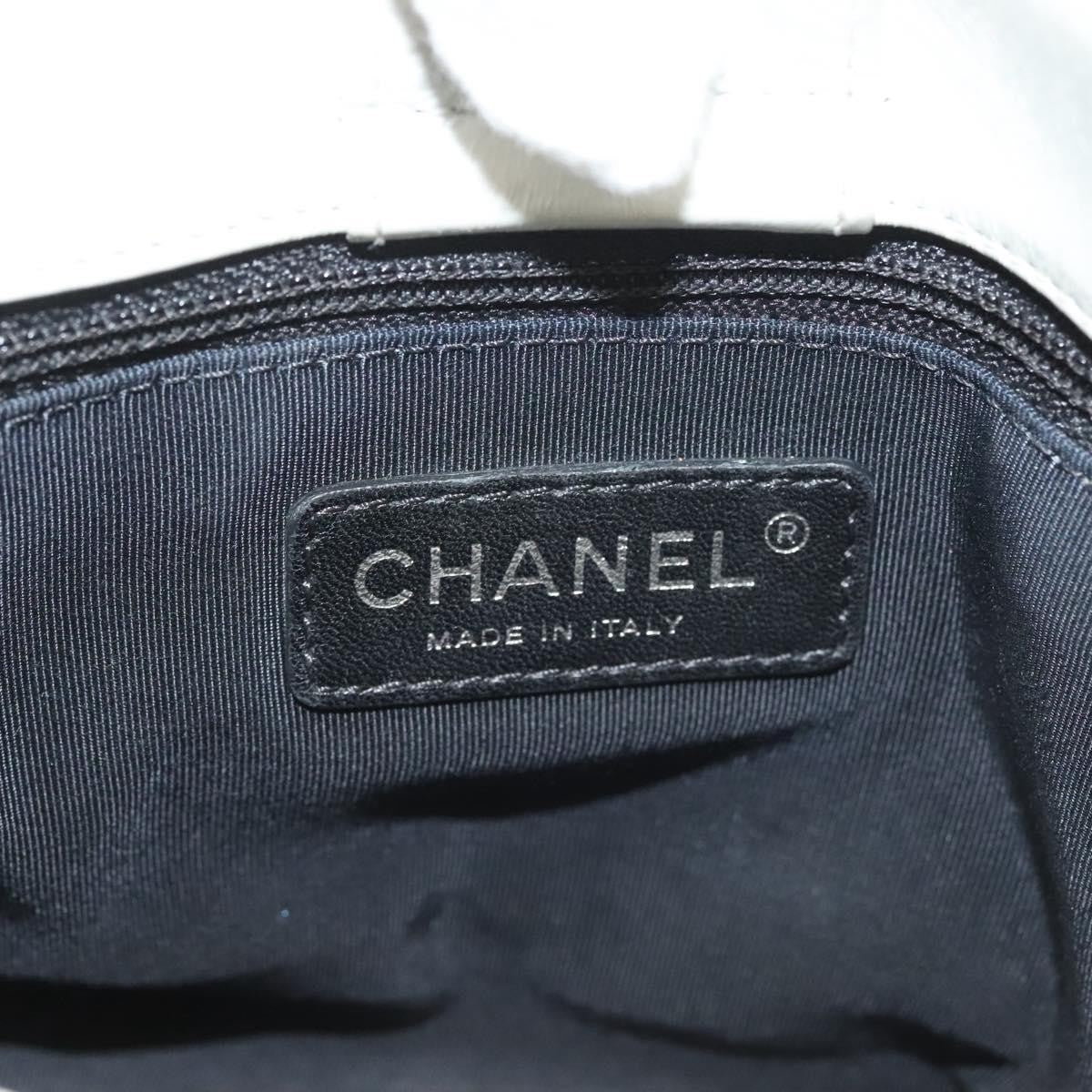 Chanel Chain Me Tote Quilted Calfskin, WHITE, LEATHER, Tote bag