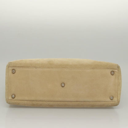 Christian Dior Lady Dior Bag Cannage Quilt Suede, BEIGE, SUEDE, Handbag