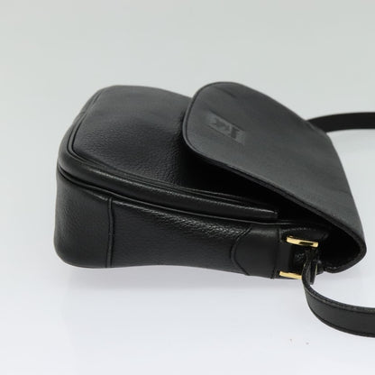 Burberry Vintage Crossbody Bag Leather, BLACK, LEATHER, Shoulder bag