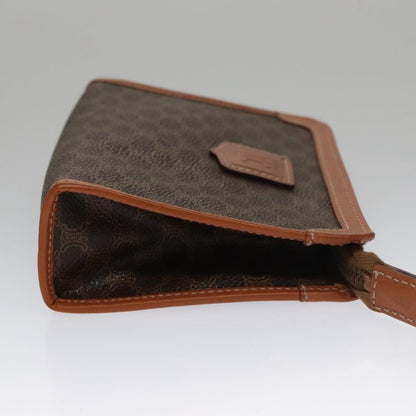 Celine Macadam Pochette Clutch, BROWN, PVC, Clutche & pouche