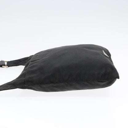 Prada Flat Messenger Bag Tessuto, BLACK, NYLON, Shoulder bag