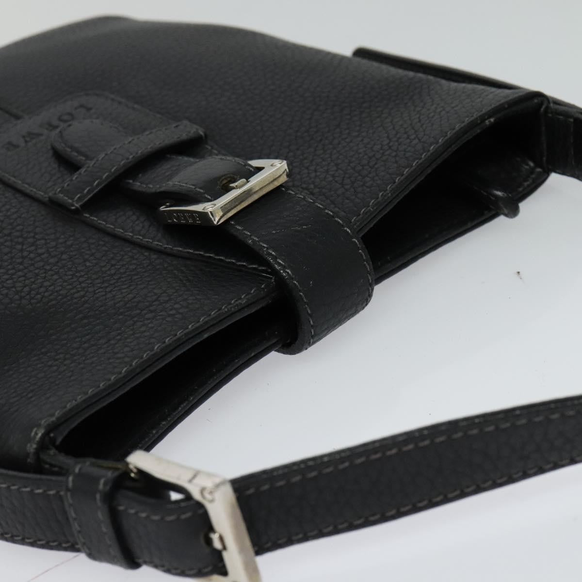 Loewe Vintage Shoulder Bag Leather, BLACK, LEATHER, Shoulder bag