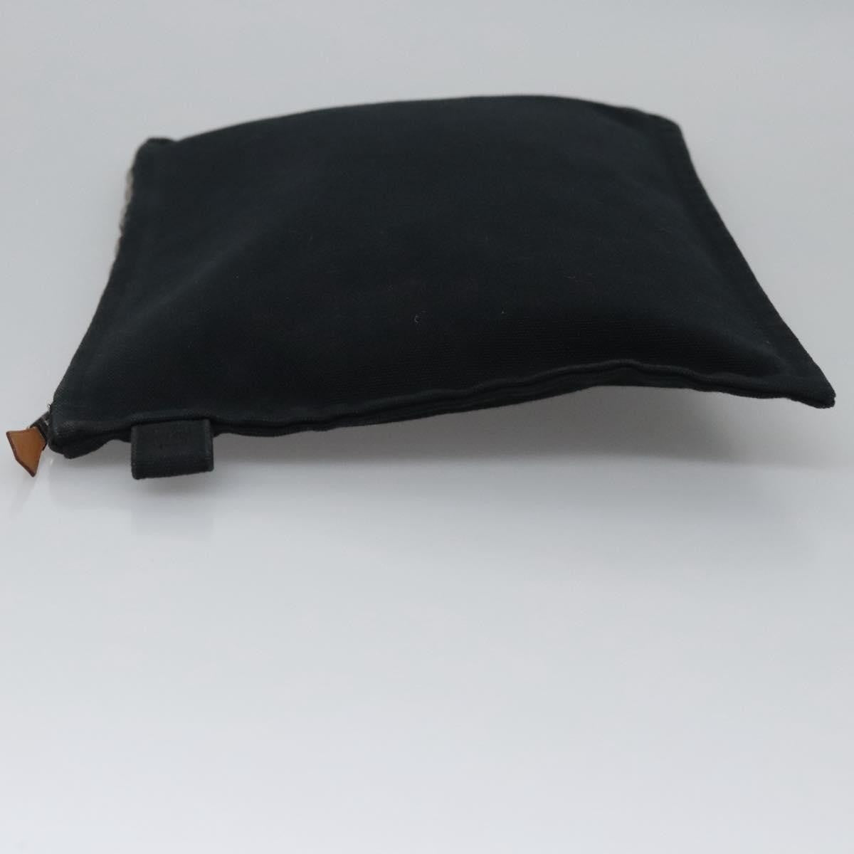 Hermes Bora Bora Pouch Toile, BLACK, CANVAS, Tote bag