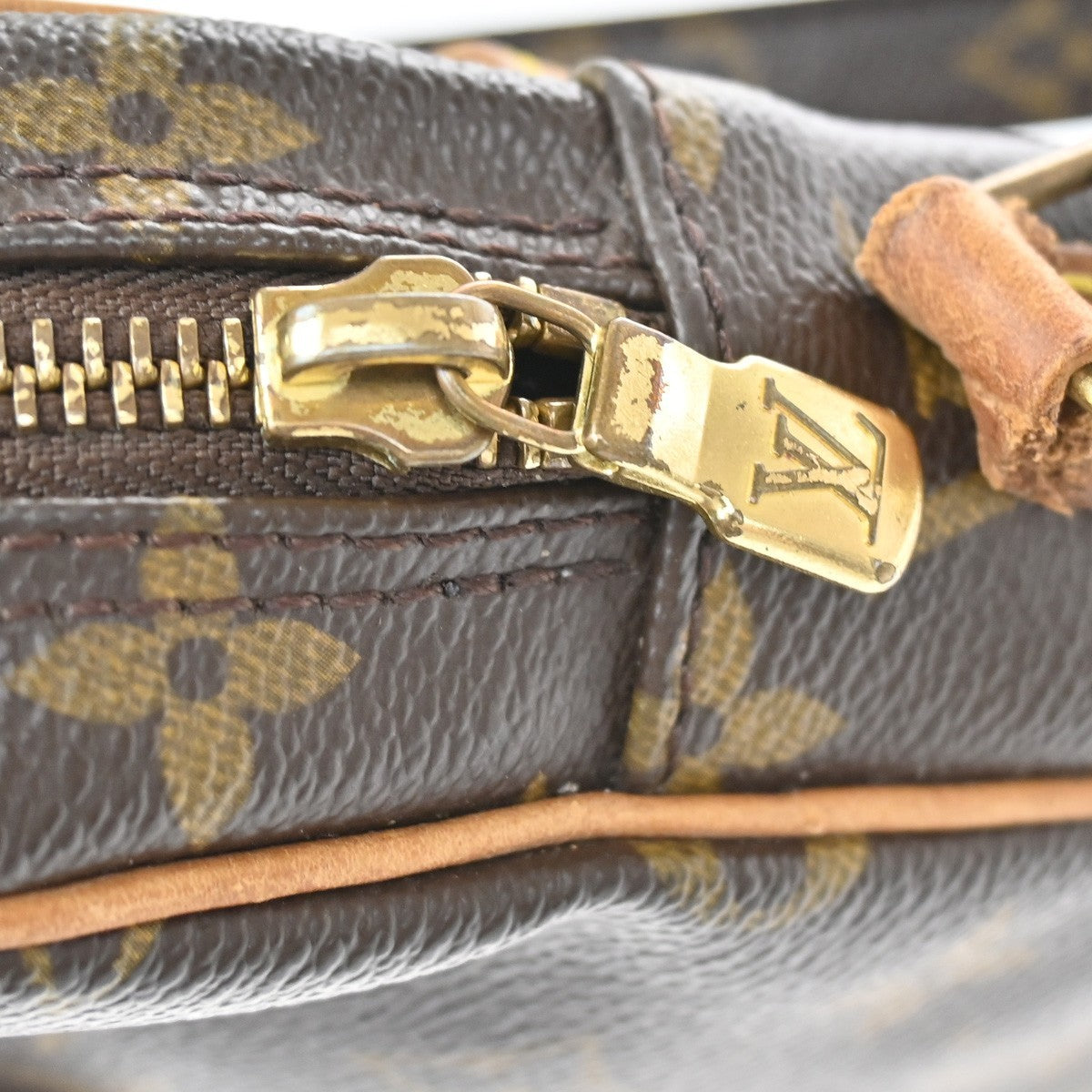 Louis Vuitton Danube Handbag Monogram Canvas, BROWN, CANVAS, Shoulder bag