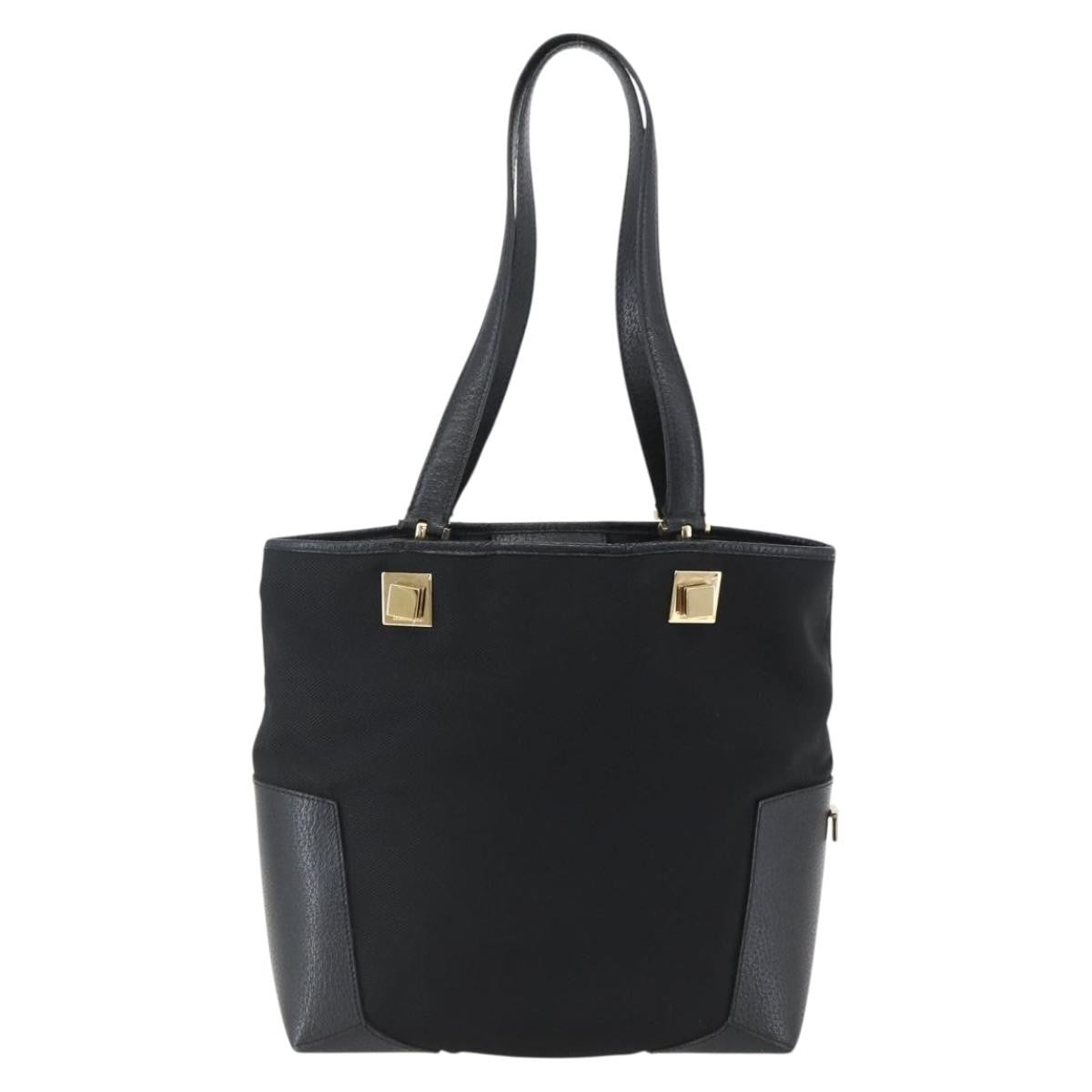 Salvatore Ferragamo Tote Bag Canvas, Black, Canvas, Tote Bag