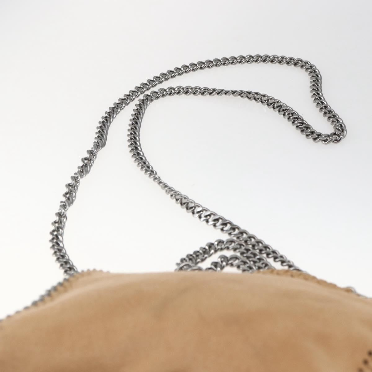 Stella McCartney Falabella Fold Over Crossbody Bag Shaggy Deer, BEIGE, POLYESTER, Shoulder bag