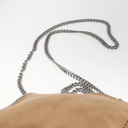 Stella McCartney Falabella Fold Over Crossbody Bag Shaggy Deer, BEIGE, POLYESTER, Shoulder bag