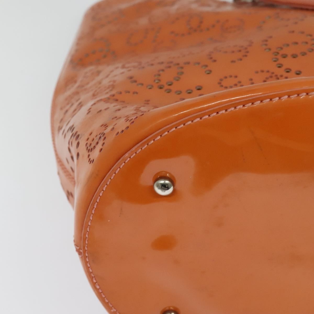 Chanel CC No.5 Shopping Tote Perforated Patent, ORANGE, PATENT_LEATHER, Handbag