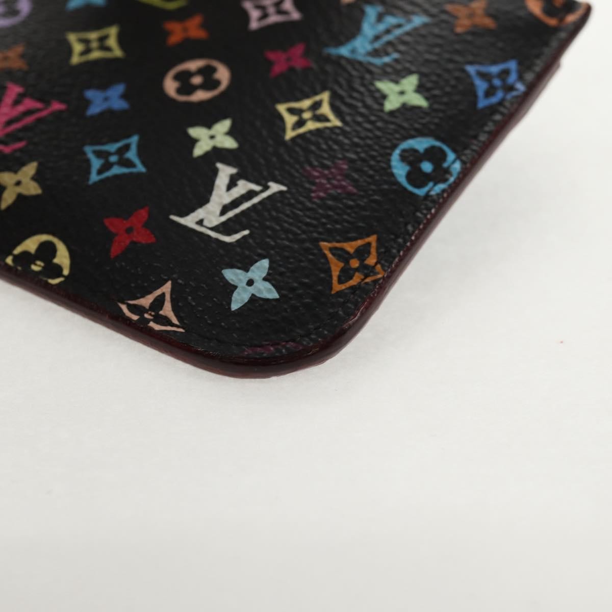 Louis Vuitton Pochette clés NM Monogram Multicolor Canvas, BLACK, CANVAS, Wallets