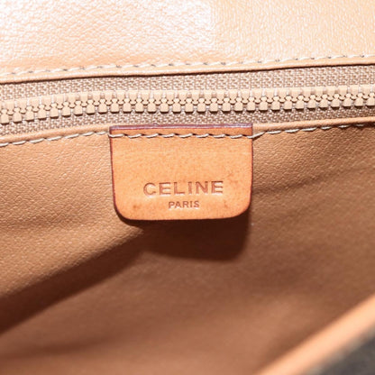 Celine Vintage Macadam Shoulder Bag Canvas and Leather, BROWN, CANVAS, Shoulder bag