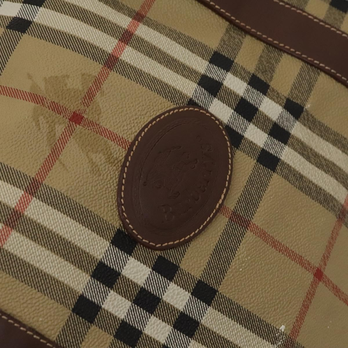 Burberry Nova check boston bag Canvas, Beige, PVC, Travel Bag