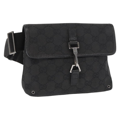 Gucci Vintage Jackie Waist Bag GG Canvas, BLACK, CANVAS, Shoulder bag