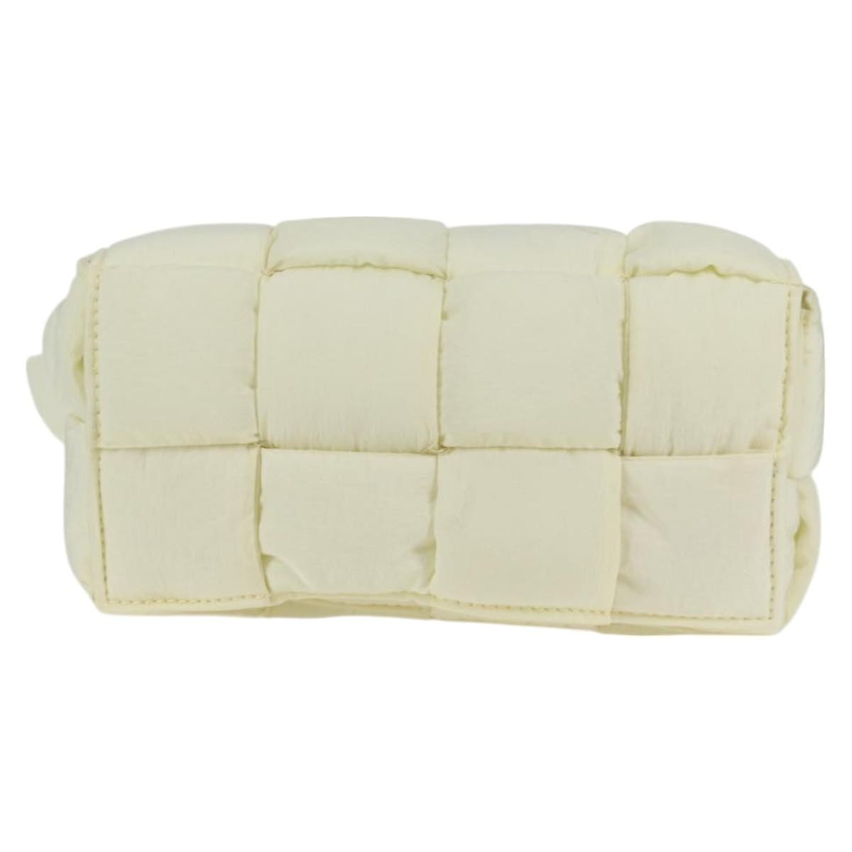 Bottega Veneta Padded Tech Cassette Crossbody Bag Intrecciato Nylon, WHITE, SYNTHETIC, Crossbody bag