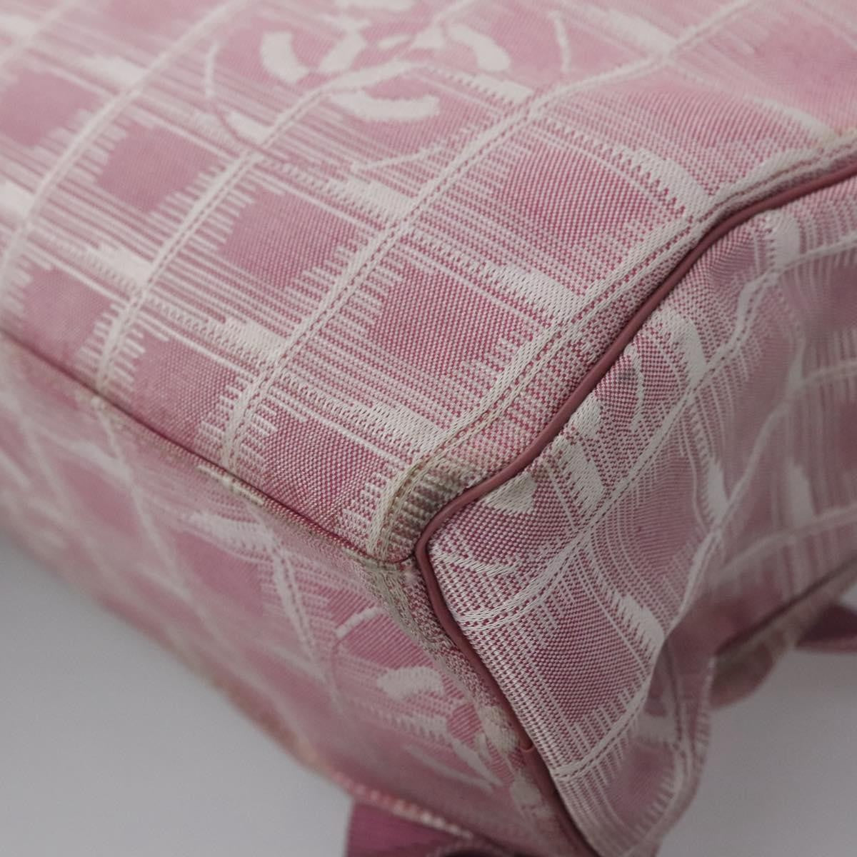 Chanel Travel Line Backpack Canvas, PINK, CANVAS, Backpack