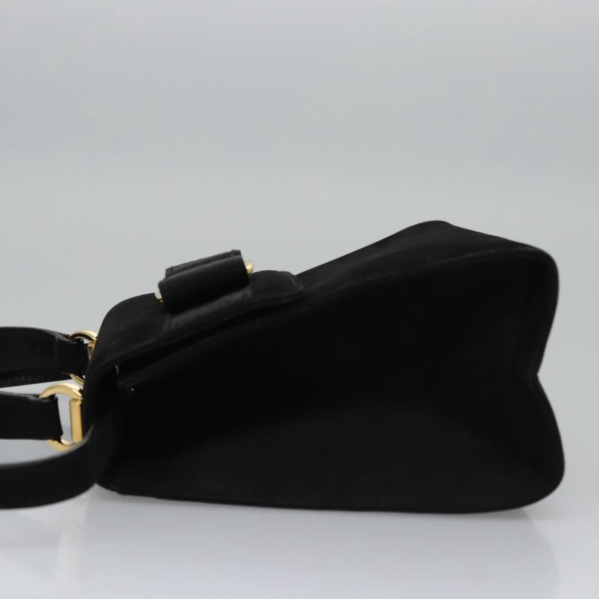 Salvatore Ferragamo Vintage Vara Bow Top Handle Bag Suede, BLACK, SUEDE, Handbag