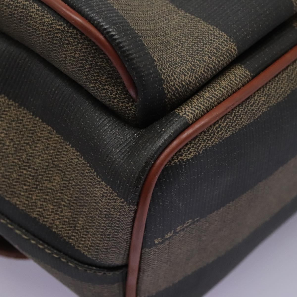 Fendi Pequin Front Pocket Backpack Coated Canvas, BROWN, CANVAS, Backpack