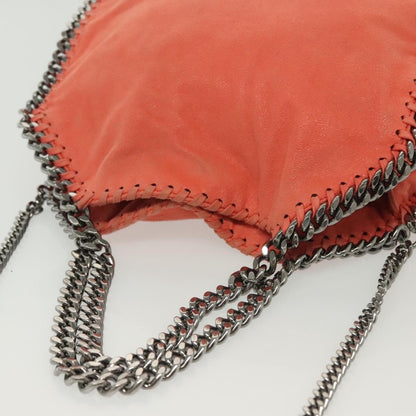 Stella McCartney Falabella Fold Over Bag Faux Suede, ORANGE, SUEDE, Shoulder bag