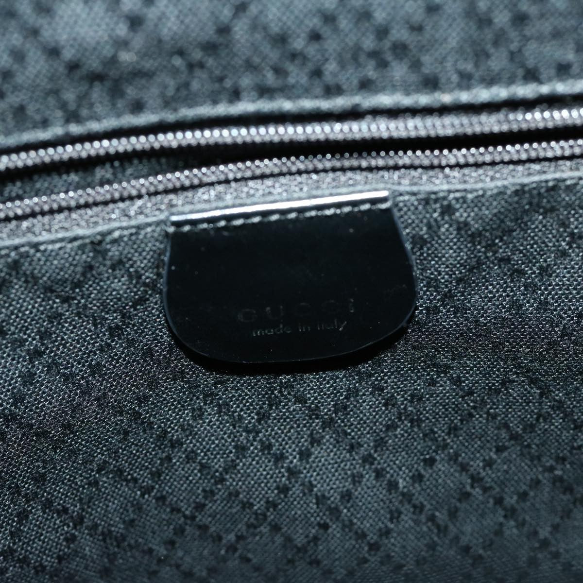 Gucci Vintage Bamboo Handle Bag Nylon, Black, Nylon, Tote Bag