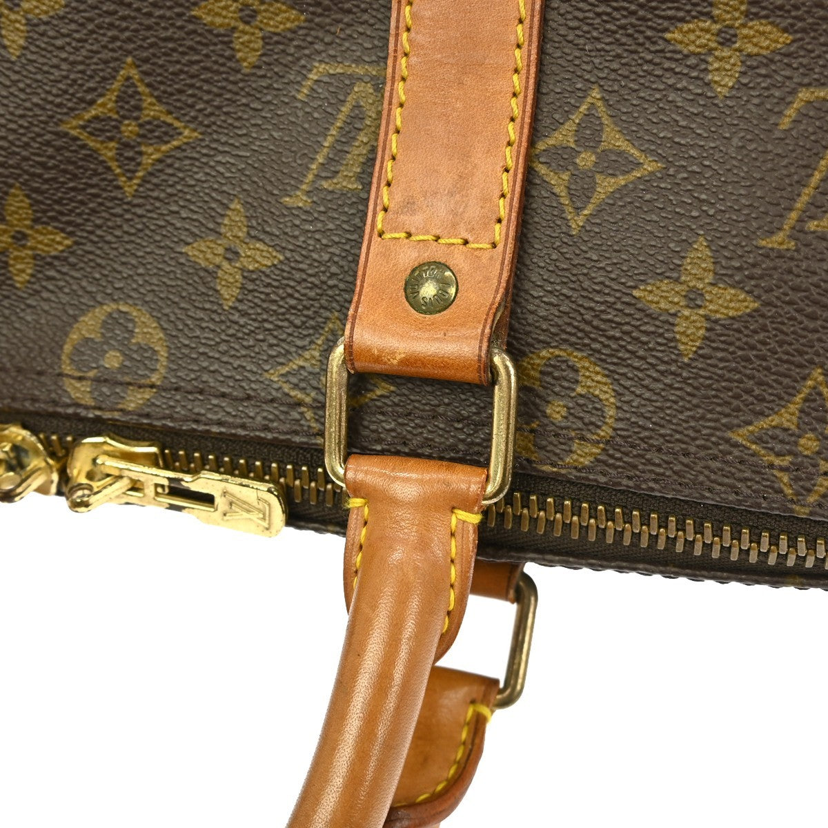 Louis Vuitton Keepall Bag Monogram Canvas, BROWN, CANVAS, Travel bag