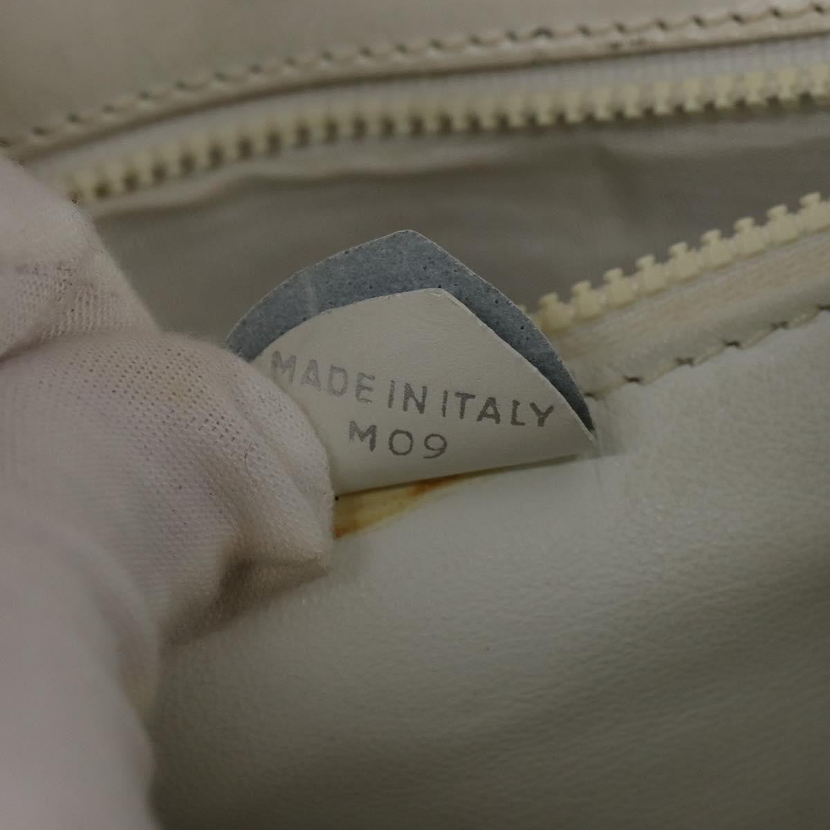 Celine Gancini Handbag Leather, WHITE, LEATHER, Handbag