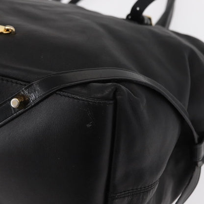 Burberry Vintage Tote Leather, BLACK, LEATHER, Tote bag